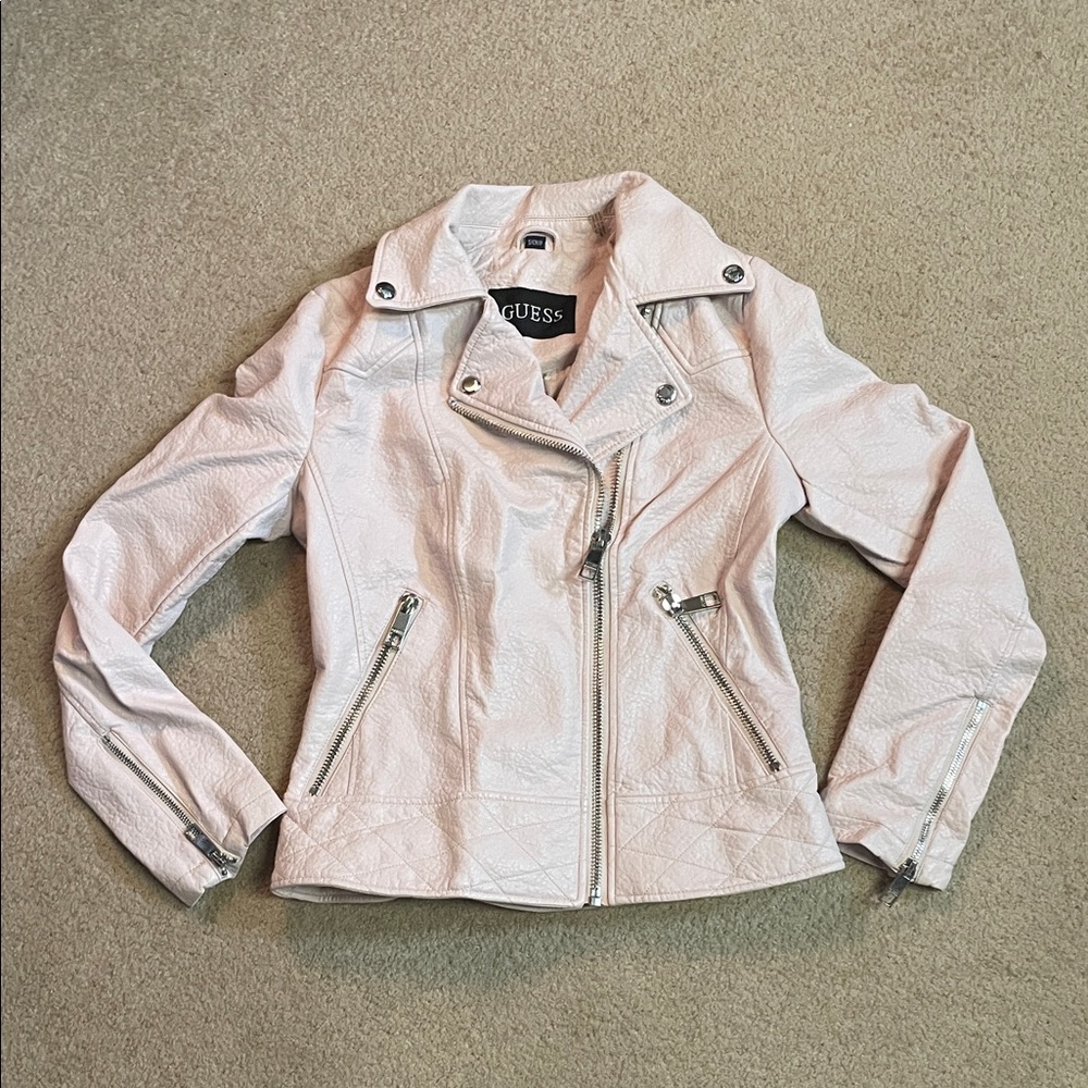 Guess Women's Blush Leather Jacket